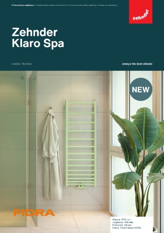 ZEHNDER - Listino Klaro Spa